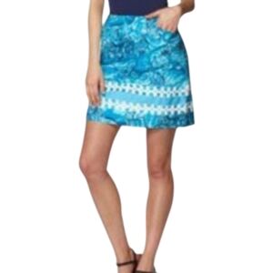 Lilly Pulitzer Dark N Stormy Goslings Rum Roslyn Skirt Size 4